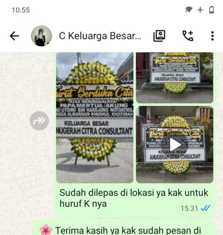 Pengiriman Papan Bunga Duka Blora